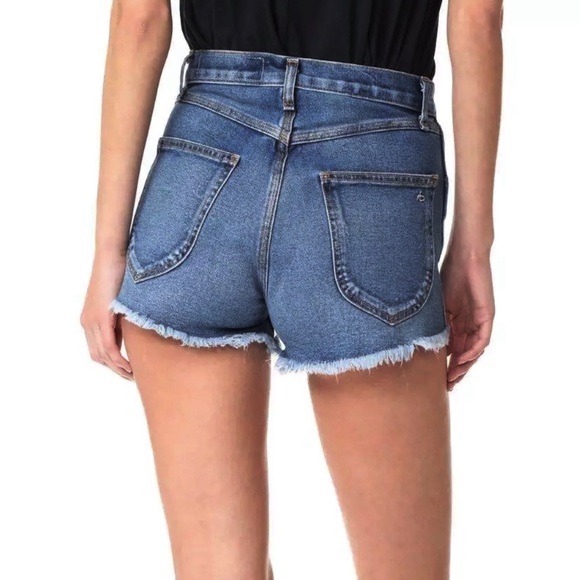 rag & bone /JEAN Lou Bluehill Blue Cut Off Denim Shorts - Picture 2 of 13
